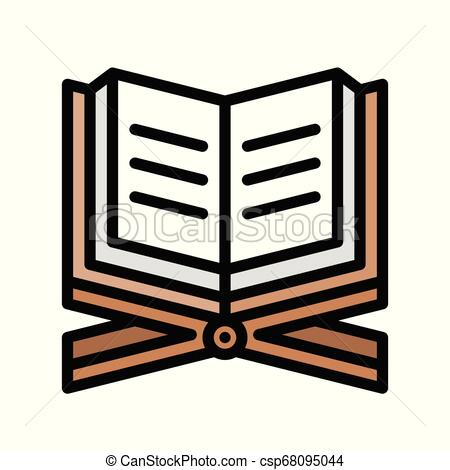 450x470 Quran Vector Illustration, Ramadan Related Filled Icon Quran