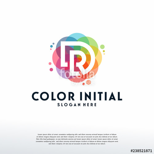 500x500 Colorful R Logo Vector, Letter R Logo Designs Template, Design