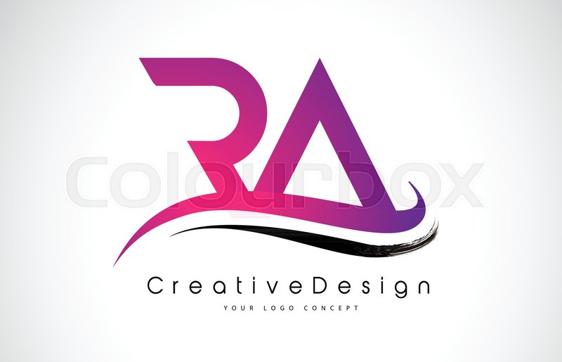 800x515 Ra R A Letter Logo Design In Black Stock Vector Colourbox