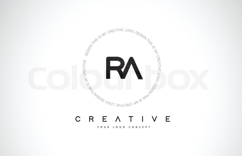 800x515 Ra R A Logo Design With Black And Stock Vector Colourbox