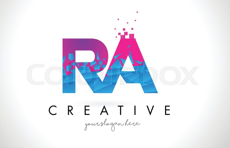 800x515 Ra R Q Letter Logo With Broken Stock Vector Colourbox