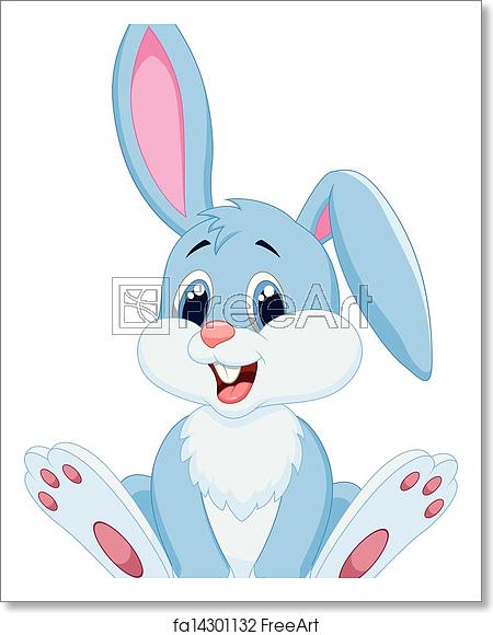 450x580 Free Art Print Of Cute Rabbit Cartoon Vector Illustration Of Cute