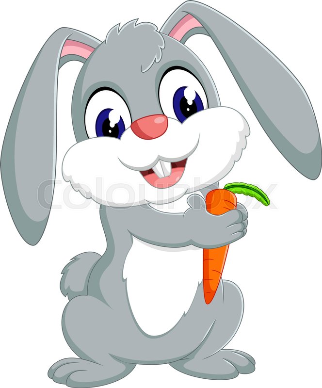 664x800 Illustration Of Cute Rabbit Cartoon Stock Vector Colourbox