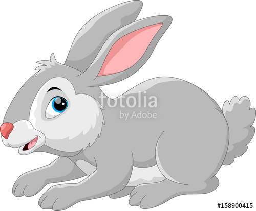 500x413 Cute Rabbit Cartoon Stock Image And Royalty Free Vector