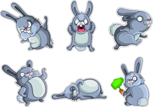 500x349 Cute Rabbit Cartoon Free Vector Download