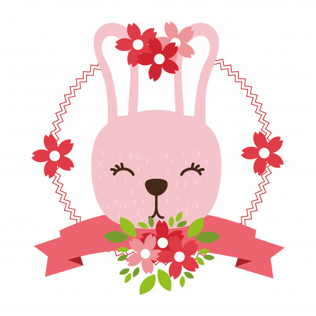 626x626 Rabbit Only Face Vector Premium Download