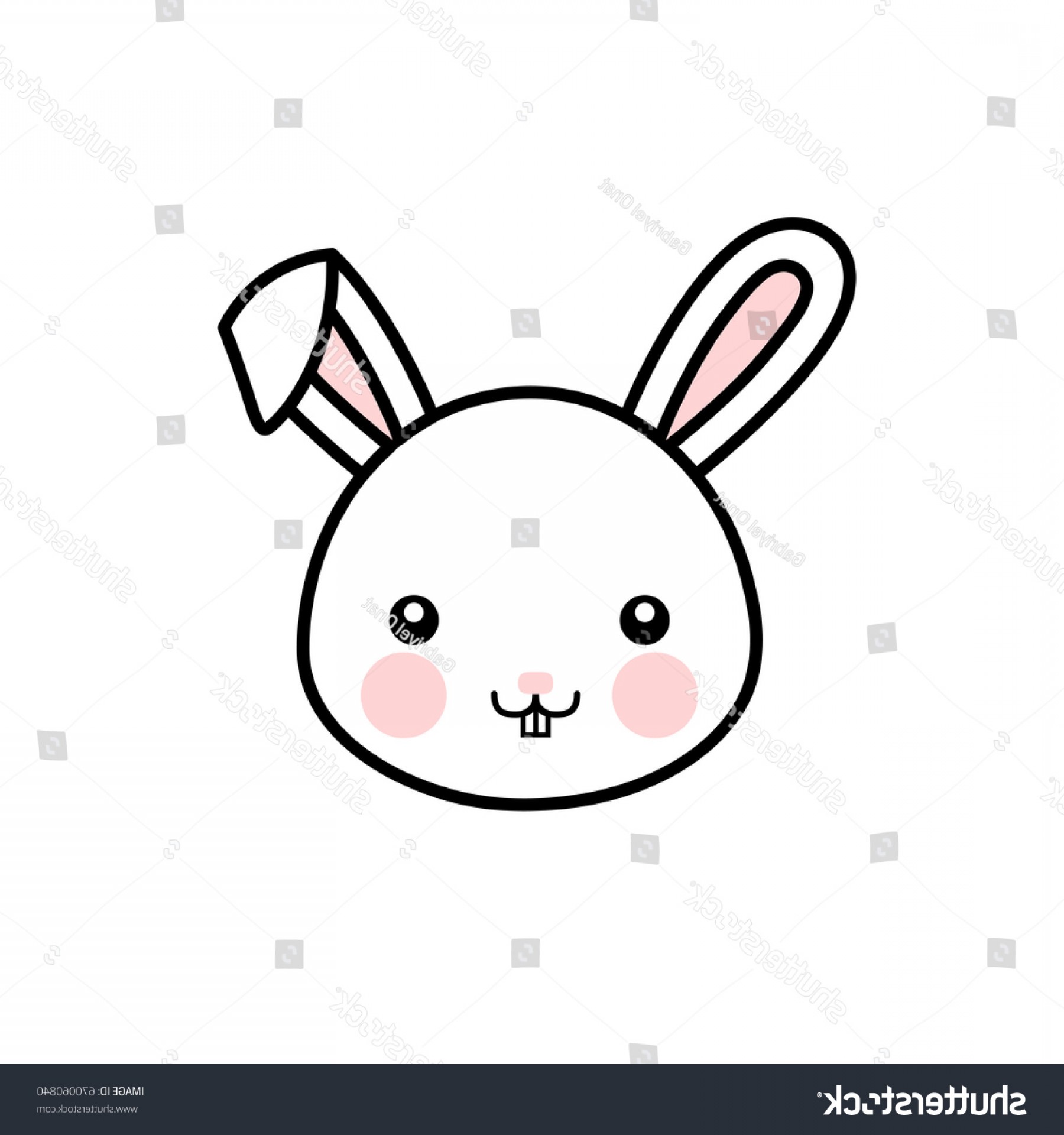 1800x1920 Cute Rabbit Face Vector Bunny Icon Handandbeak