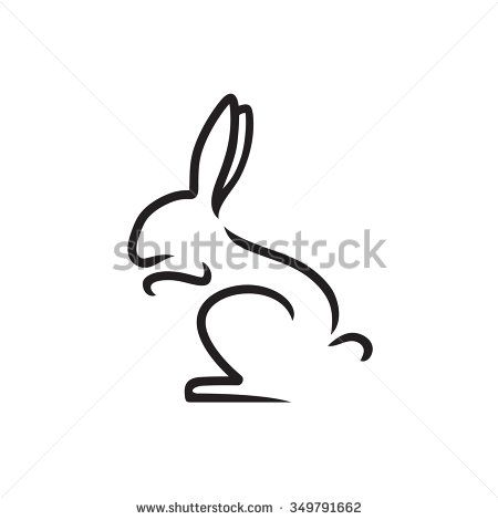 450x470 Rabbit Vector Logo Design Rabbit Vector, Rabbit Tattoos, Bunny