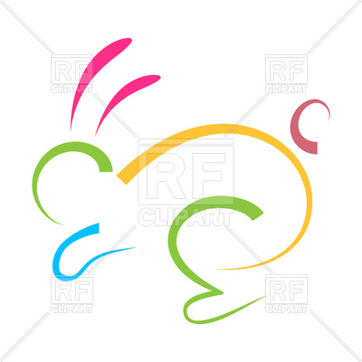 400x400 Rabbit Abstract Logo Vector Image Of Signs, Symbols, Maps
