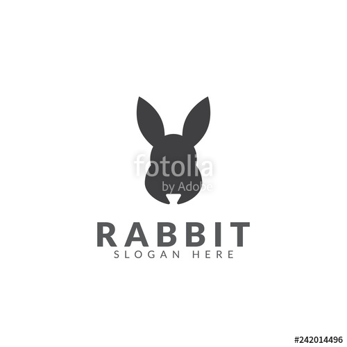 500x500 Rabbit Logo Vector Design Template Stock Image And Royalty Free