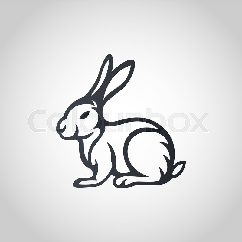 800x800 Rabbit Vector Logo Icon Illustration Stock Vector Colourbox
