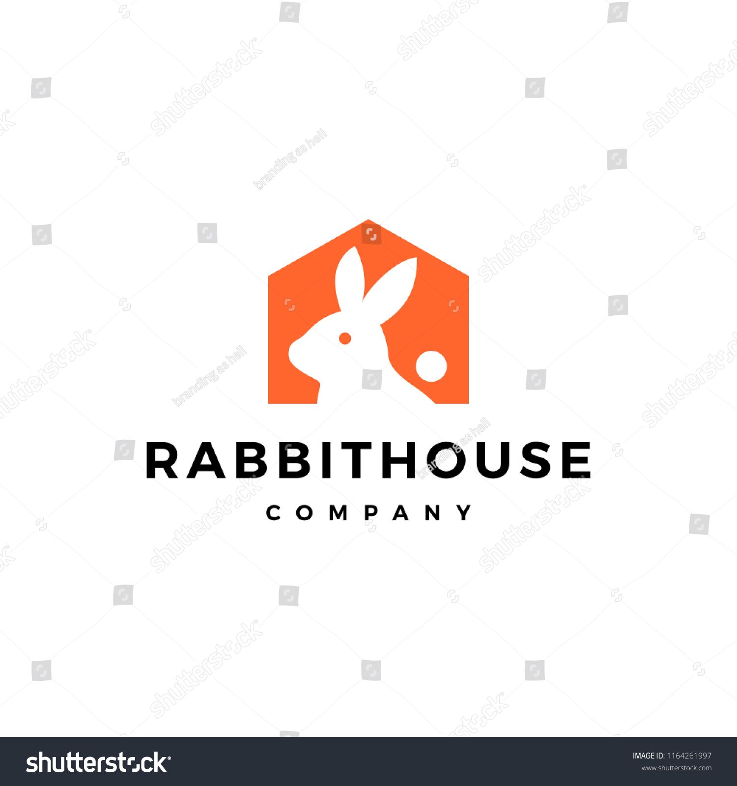 1500x1600 Rabbit House Home Logo Vector Icon Illustration
