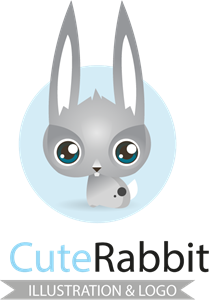 210x300 Cute Rabbit Logo Vector