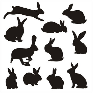 368x368 Rabbit Silhouette Vector Free Vector Download