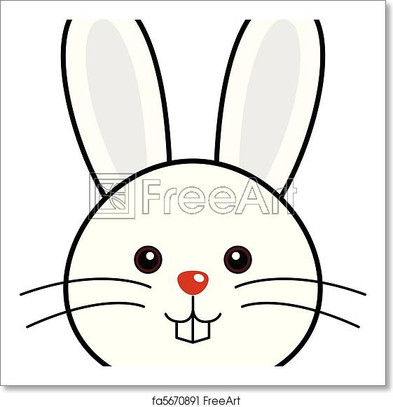 Free Art Print Of Cute Rabbit Vector Cute Animal Faces 561x581 Free Art Print Of Cute Rabbit Vector Cute Animal Faces