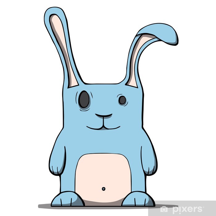 Cute Cartoon Rabbit Vector Illustration Wall Mural 700x700 Cute Cartoon Rabbit Vector Illustration Wall Mural