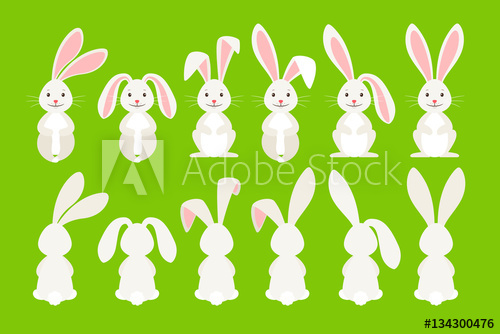 Cute Ostern Rabbit Vector Illustration Easter Cartoon Bunny 500x334 Cute Ostern Rabbit Vector Illustration Easter Cartoon Bunny