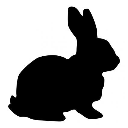 425x425 Free Rabbit Silhouette Holiday Rabbit Silhouette, Easter