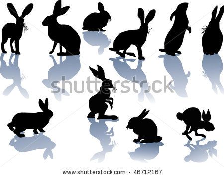 450x356 Bunny Rabbit Silhouette Vector Free Vector In Adobe Illustrator