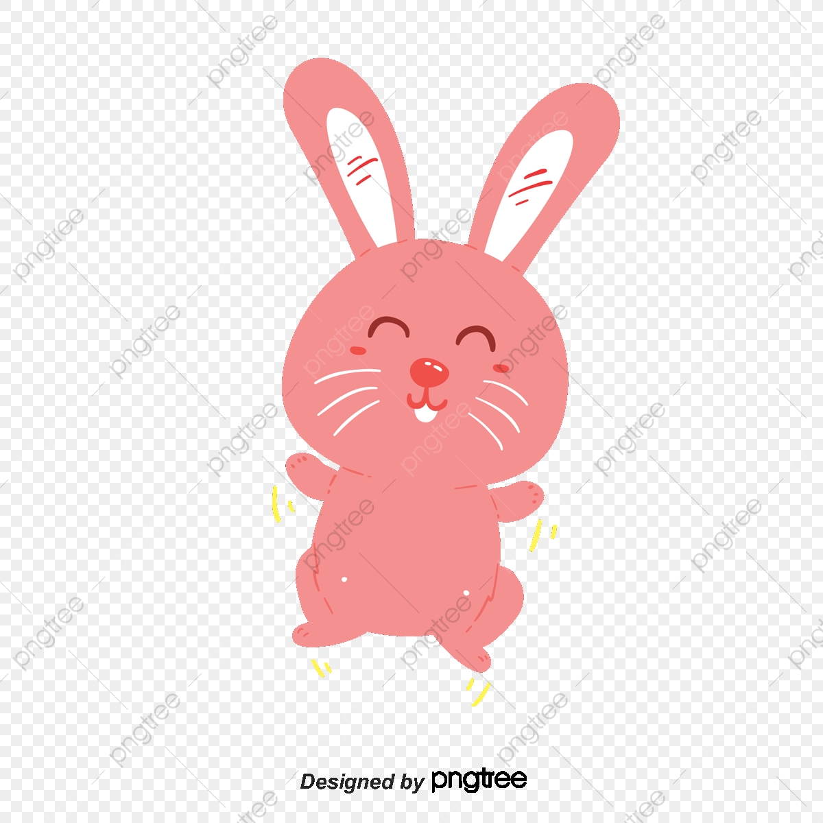 1200x1200 Cartoon Pink Rabbit, Vector Png, Bunny, Pink Bunny Png And Vector