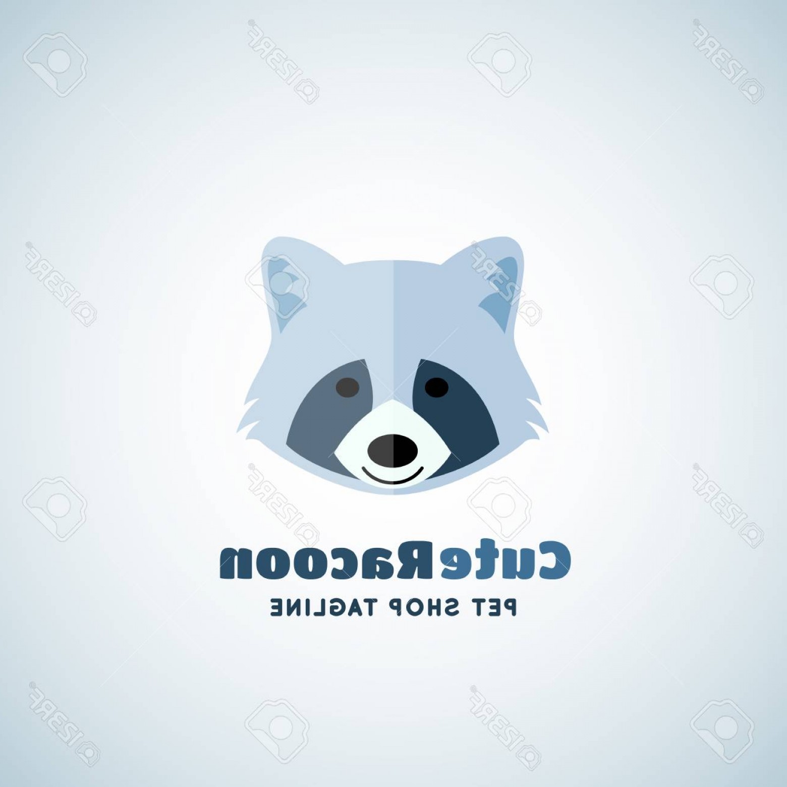 1560x1560 Photostock Vector Cute Raccoon Vector Sign Emblem Or Logo Template
