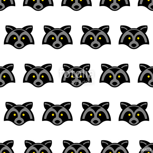 500x500 Raccoon Animal Face Vector Stock Image And Royalty Free Vector