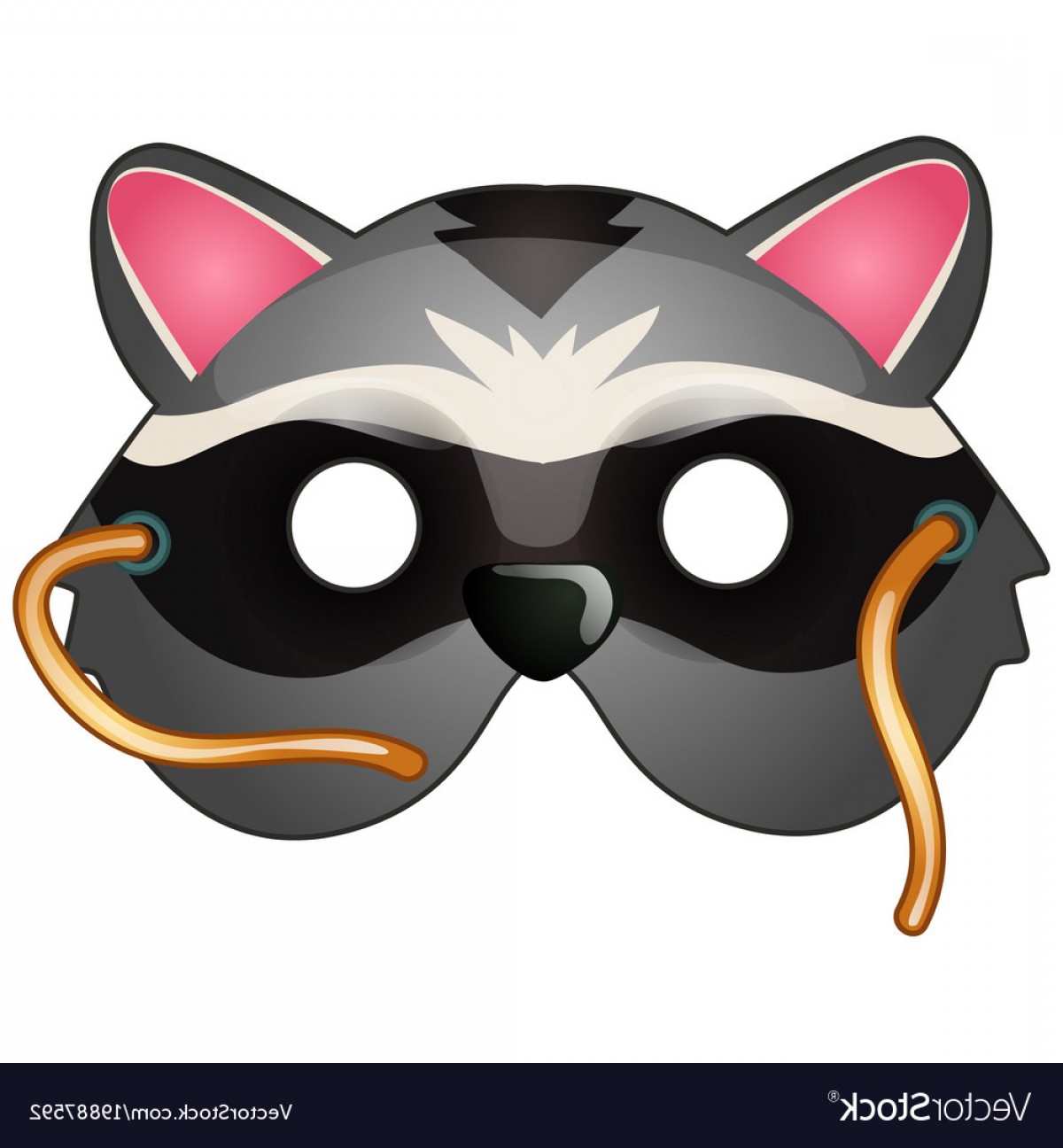 1200x1296 Raccoon Mask On Face In Cartoon Style Vector Soidergi