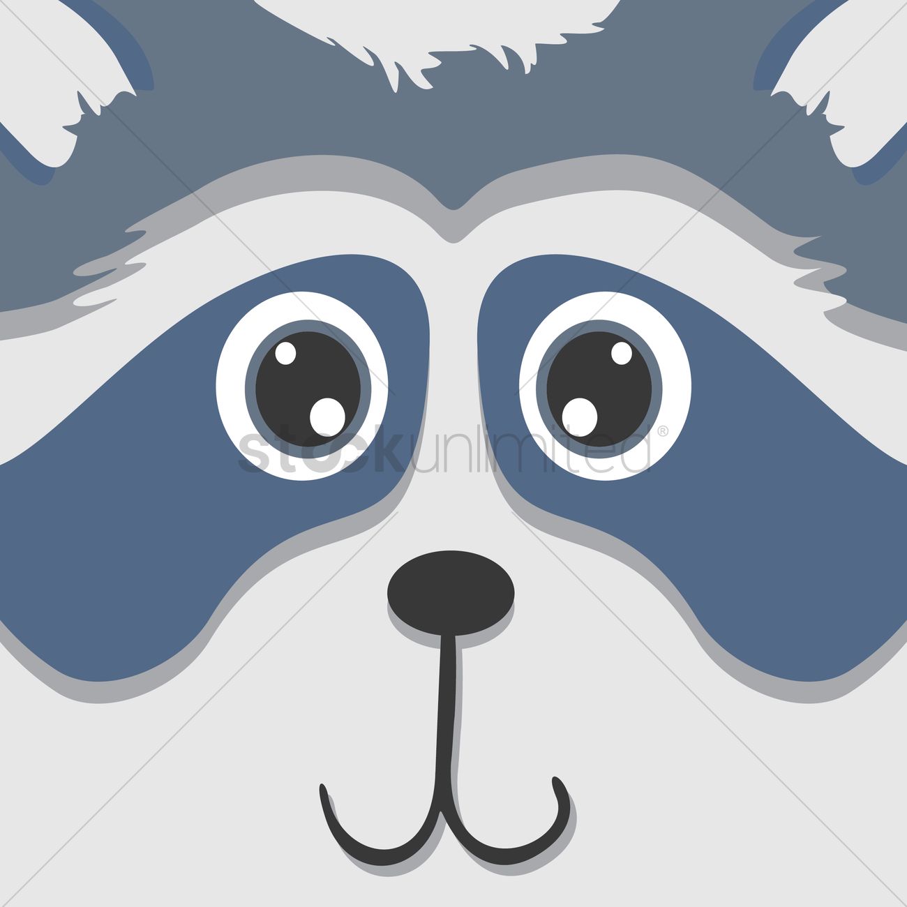 1300x1300 Raccoon Face Vector Image