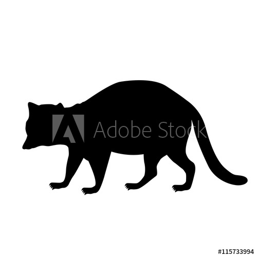 Download Raccoon Silhouette Vector at Vectorified.com | Collection ...