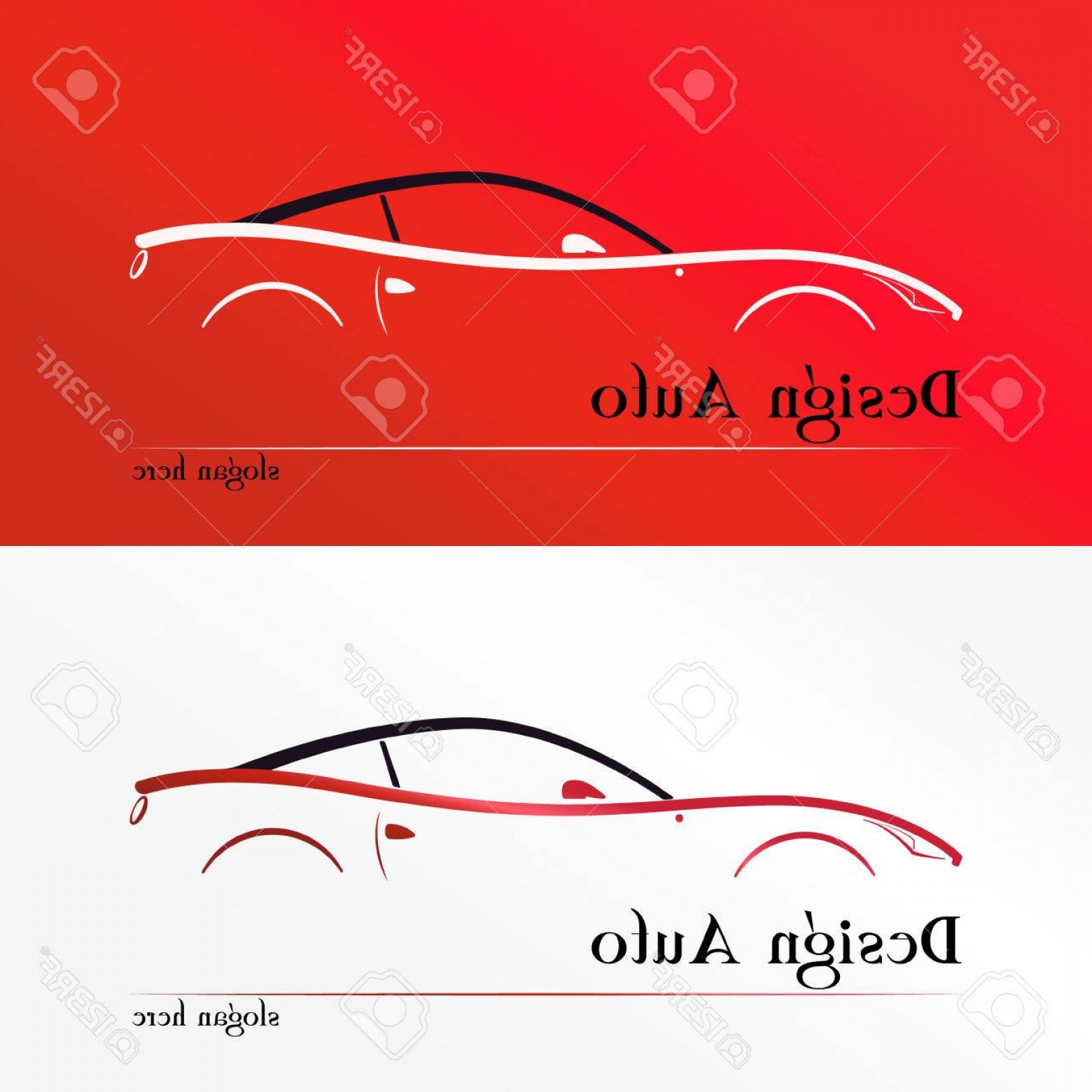 1560x1560 Photostock Vector Red Sport Car Silhouette Logo Design Vector