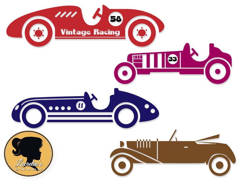 794x596 Vintage Racing Cars Silhouettes For Silhouette Cameo Or Etsy
