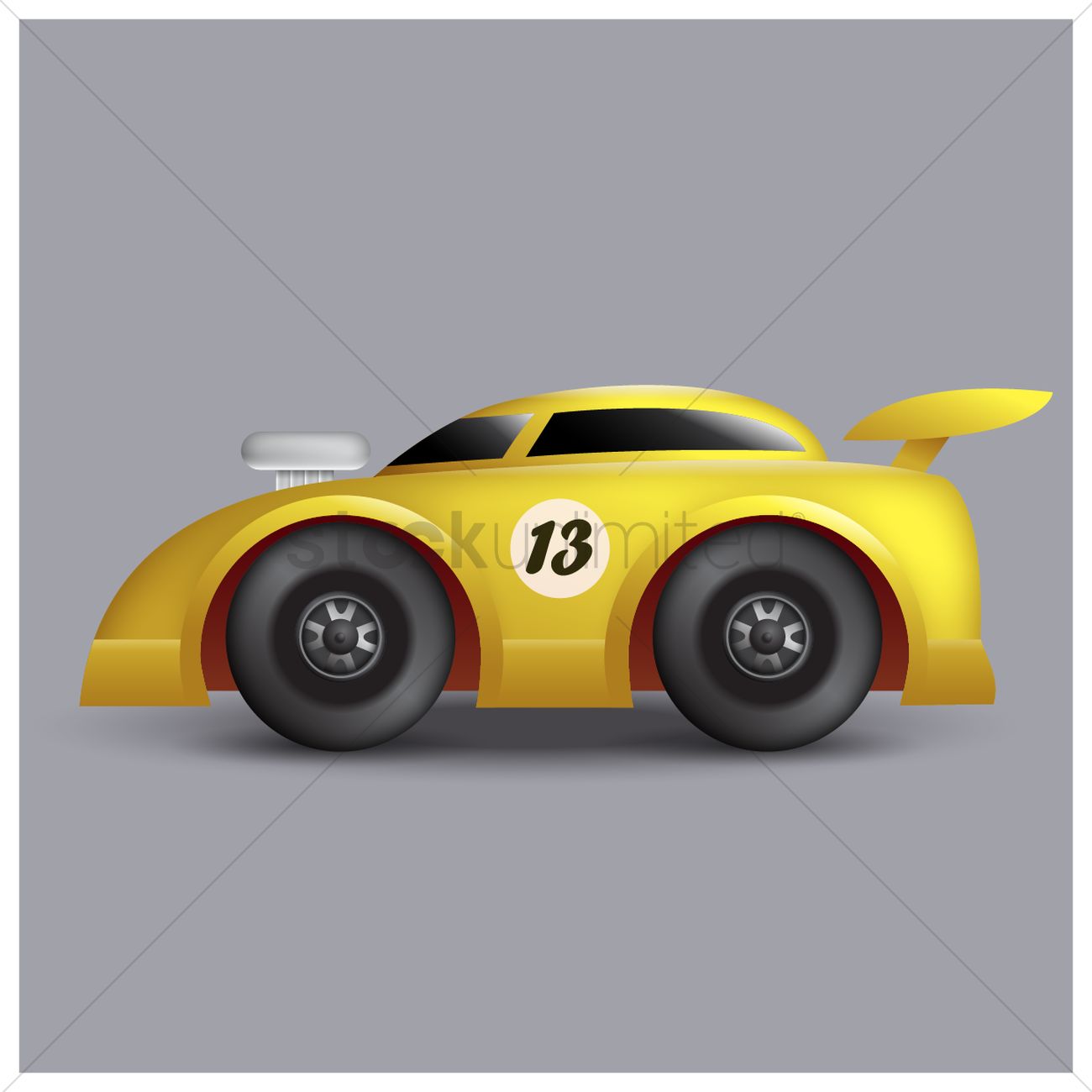 1300x1300 Race Car Vector Image