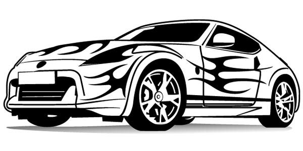 600x300 Racing Car Free Vector