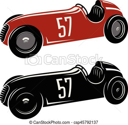 450x438 Racing Car Racing Car Vector Illustration Vintage Sport Car