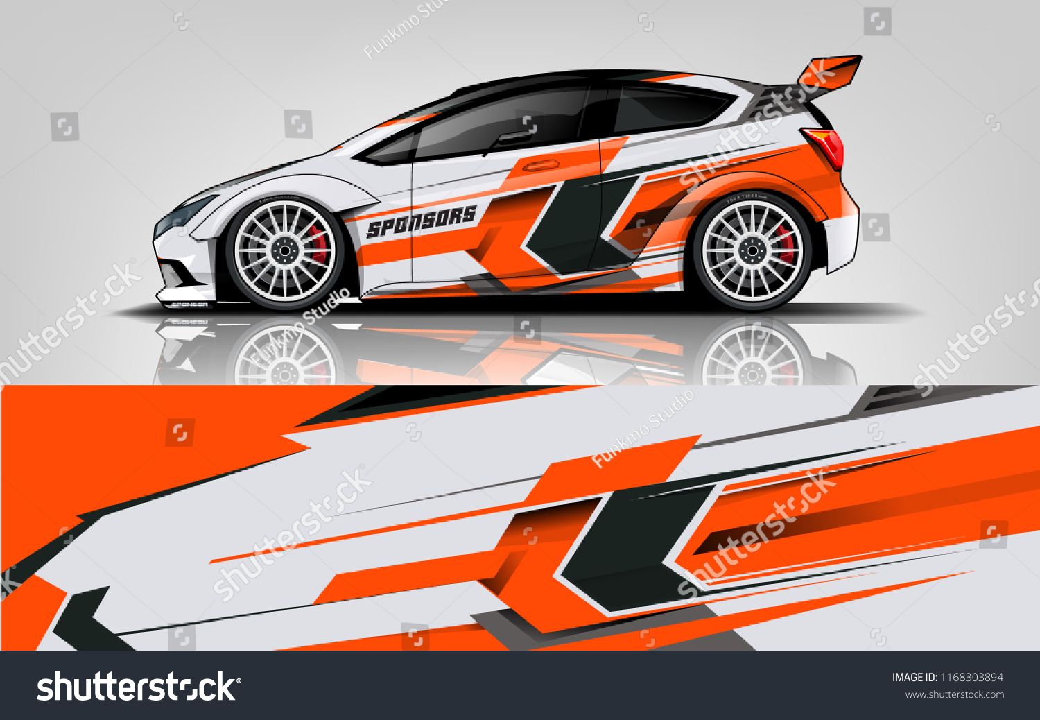 1500x1038 Car Decal Wrap Design Vector Graphic Abstract Stripe Racing