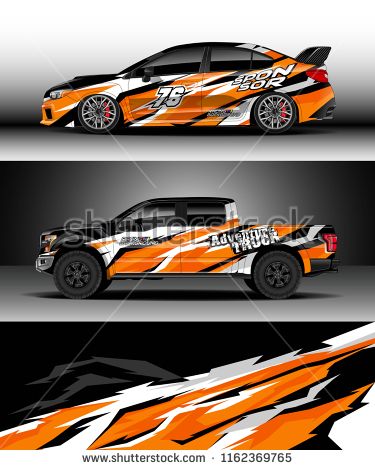 375x470 Car Wrap, Truck And Cargo Van Decal Design Vector Graphic
