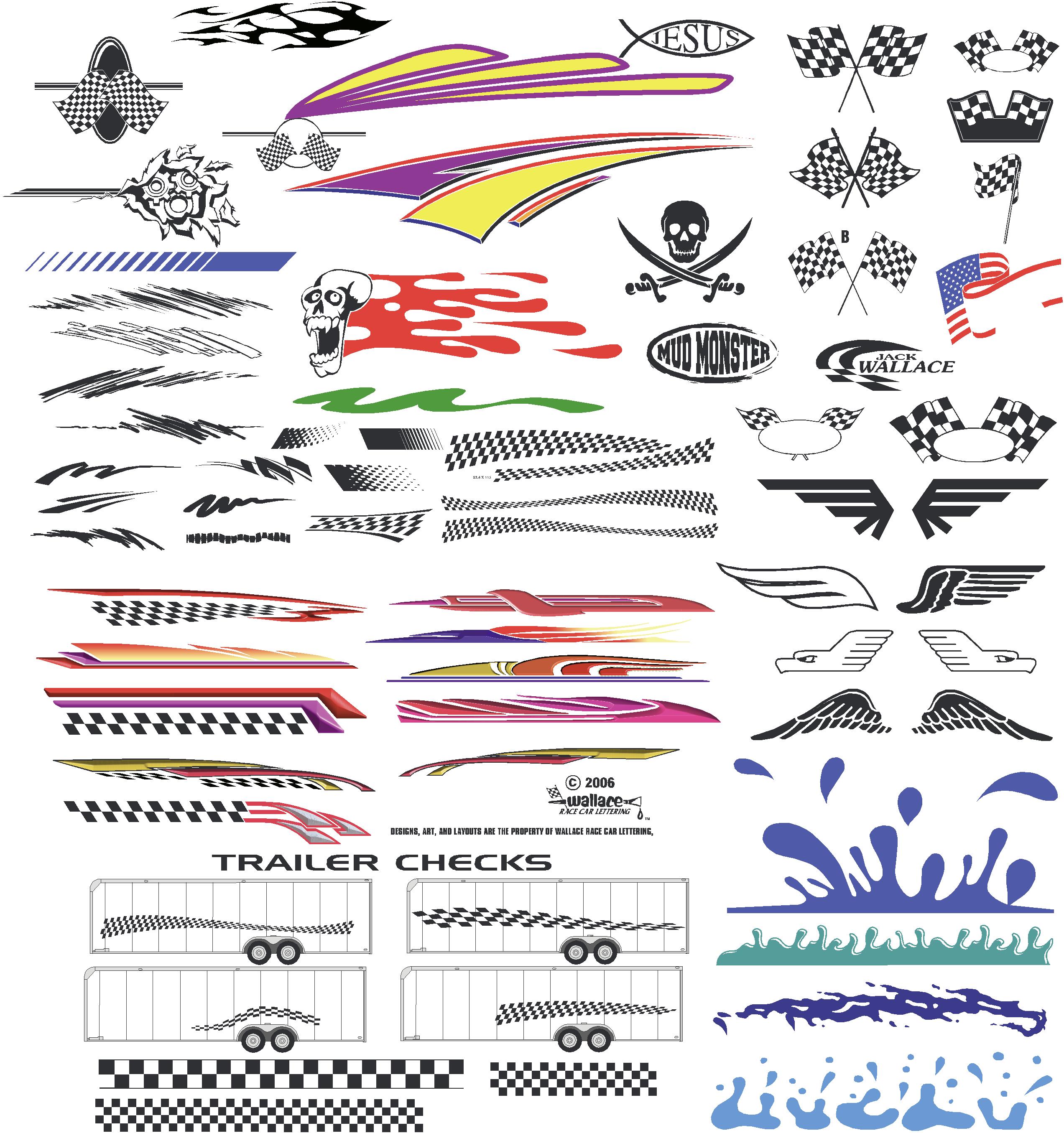 Free Race Car Graphics Design Templates