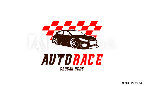 Racing Car Logo Designs Vector, Automotive With Racing Flag Logo 500x300 Racing Car Logo Designs Vector, Automotive With Racing Flag Logo