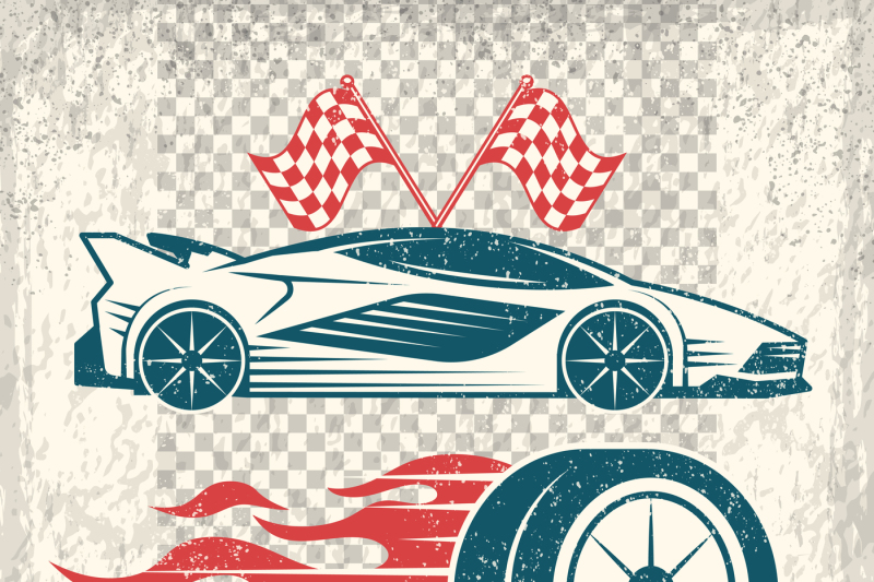 Vintage Poster With Racing Cars Vector Template With Place 800x533 Vintage Poster With Racing Cars Vector Template With Place