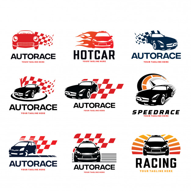 Auto Car Race Logo Design Template Set Vector Premium Download 626x626 Auto Car Race Logo Design Template Set Vector Premium Download