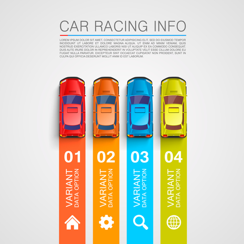 Car Racing Infographic Vector Template Free Download 500x500 Car Racing Infographic Vector Template Free Download