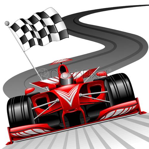 Formula Red Race Car Competition On Track Vector Illustration 500x500 Formula Red Race Car Competition On Track Vector Illustration