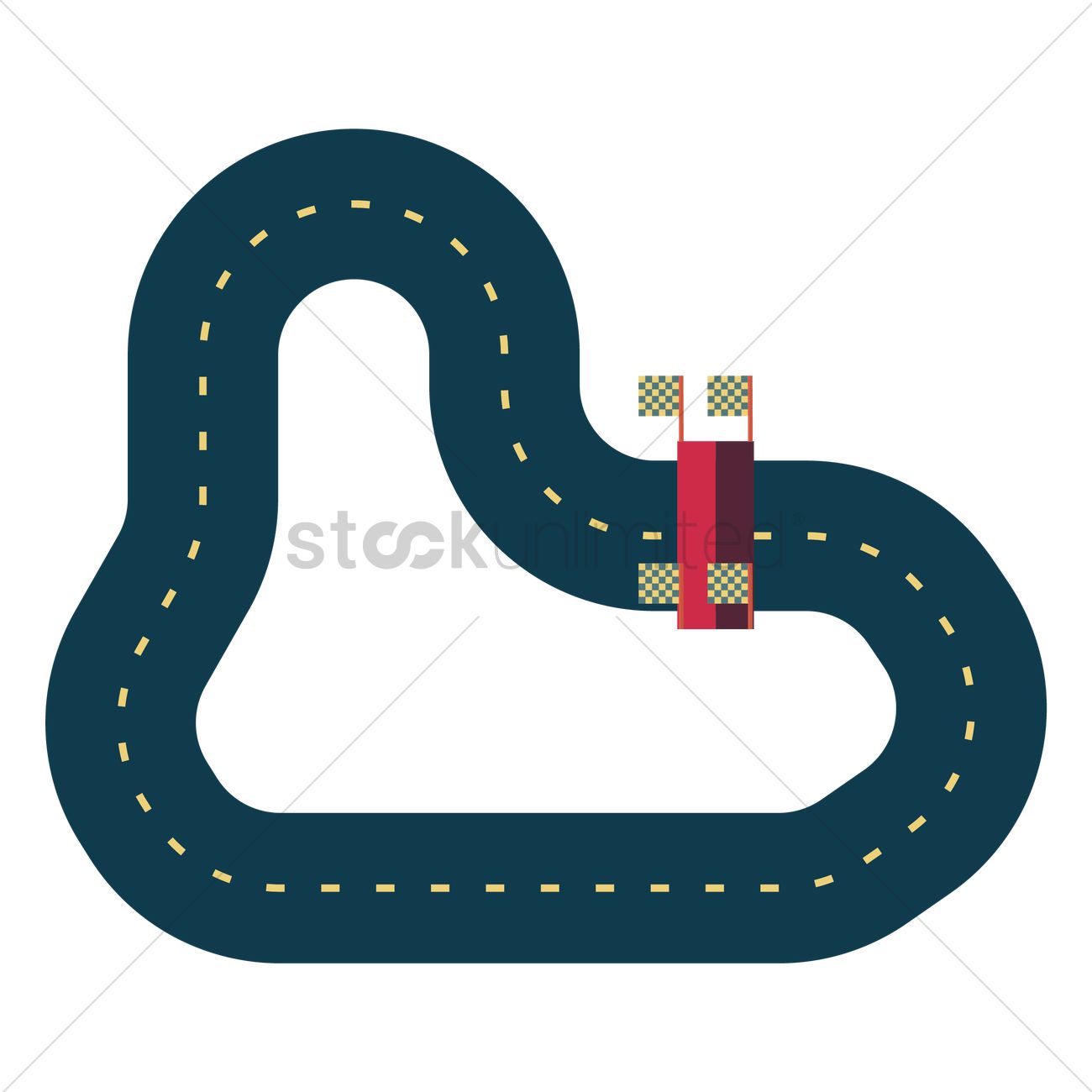 Race Track Vector Image 1300x1300 Race Track Vector Image