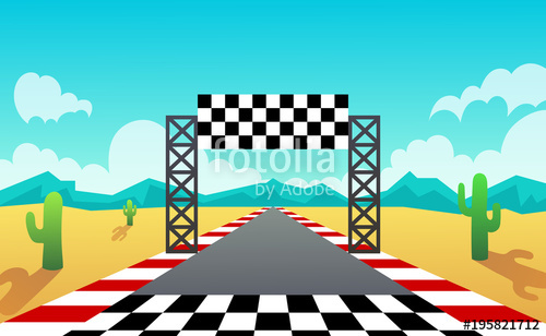 Racing Track Landscape Desert Vector Illustration Stock Image 500x308 Racing Track Landscape Desert Vector Illustration Stock Image