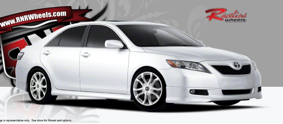 960x420 White Toyota Camry All Raceline Wheels