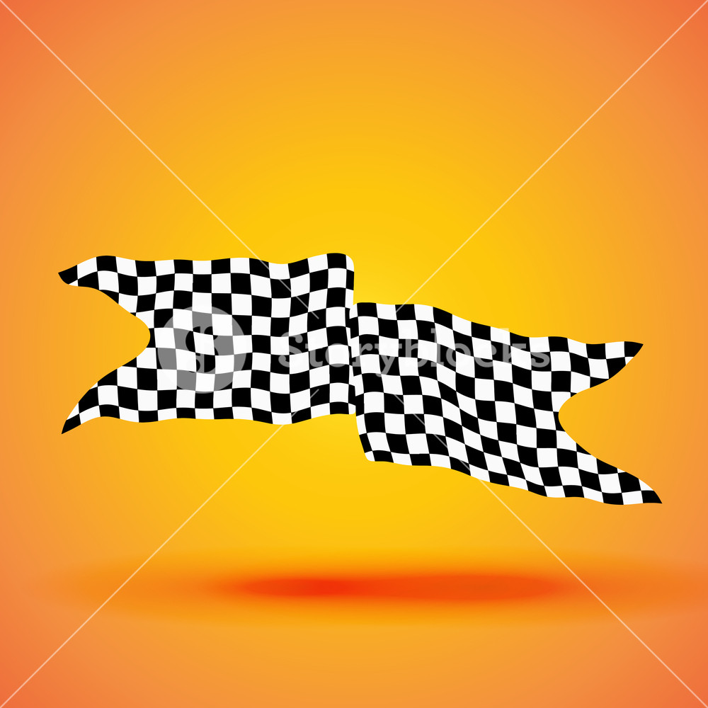 1000x1000 Racing Background With Checkered Flag Vector Illustration Royalty