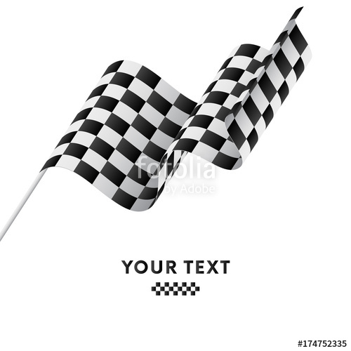 500x500 Checkered Flag Racing Flag Vector Illustration Stock Image