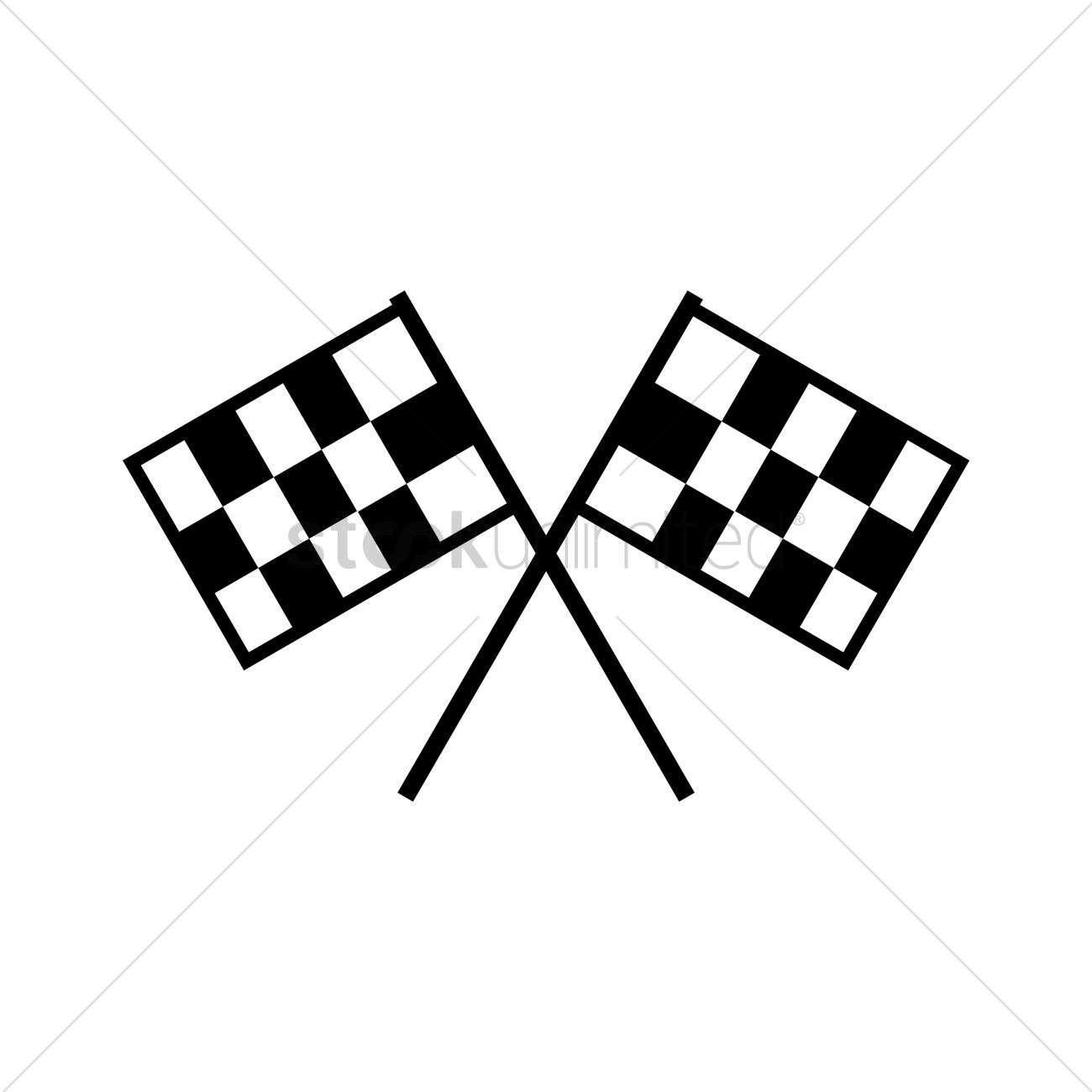 1300x1300 Racing Flag Vector Image