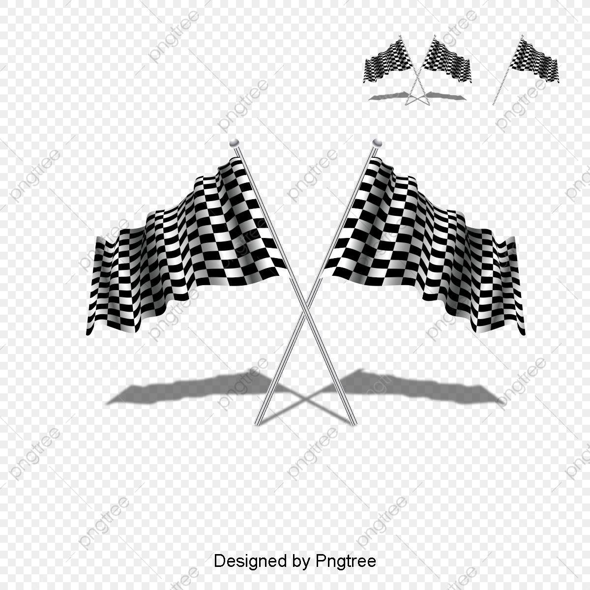 1200x1200 Black And White Racing Flags Vector Material, Black And White