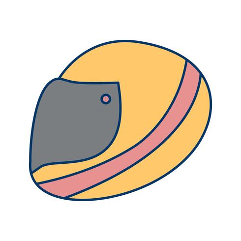 490x490 Racing Helmet Icon Vector Illustration